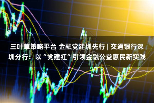 三叶草策略平台 金融党建圳先行 | 交通银行深圳分行：以“党建红”引领金融公益惠民新实践