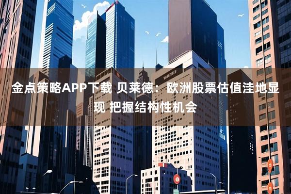 金点策略APP下载 贝莱德：欧洲股票估值洼地显现 把握结构性机会